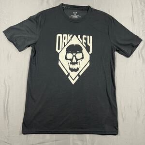 Oakley O Hydrolix Skull Graphic T Shirt Black Mens Medium